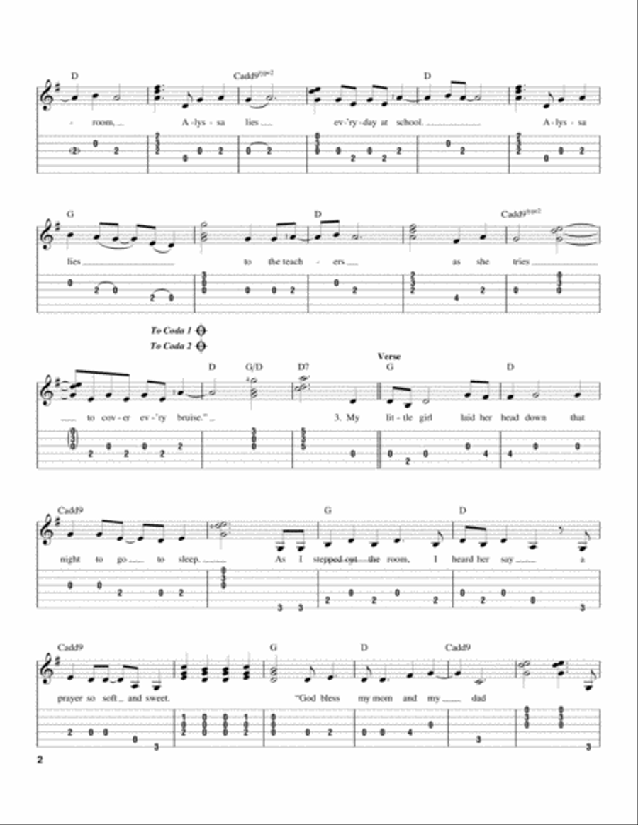 Alyssa Lies Acoustic Guitar scores gallery preview page 2