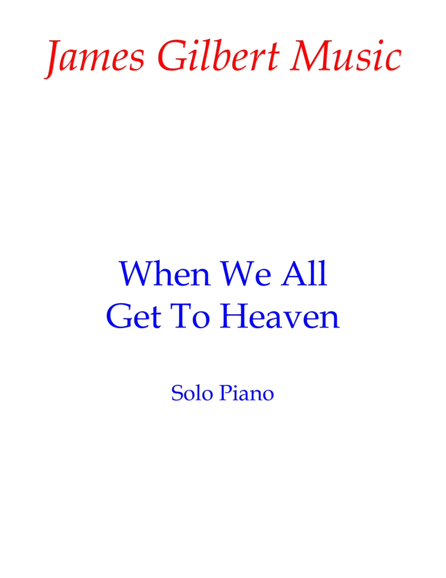 When We All Get To Heaven Piano Solo scores gallery preview page 1