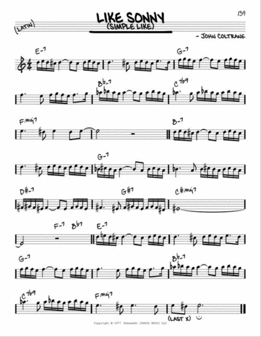 The Real Bebop Book B-Flat Instrument scores gallery preview page 8