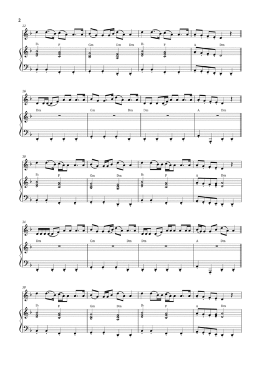 Wellerman Flute Solo scores gallery preview page 2