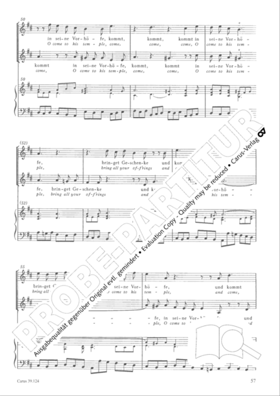 Sing to the Lord a new song (Singet dem Herrn ein neues Lied) 4-Part scores gallery preview page 58