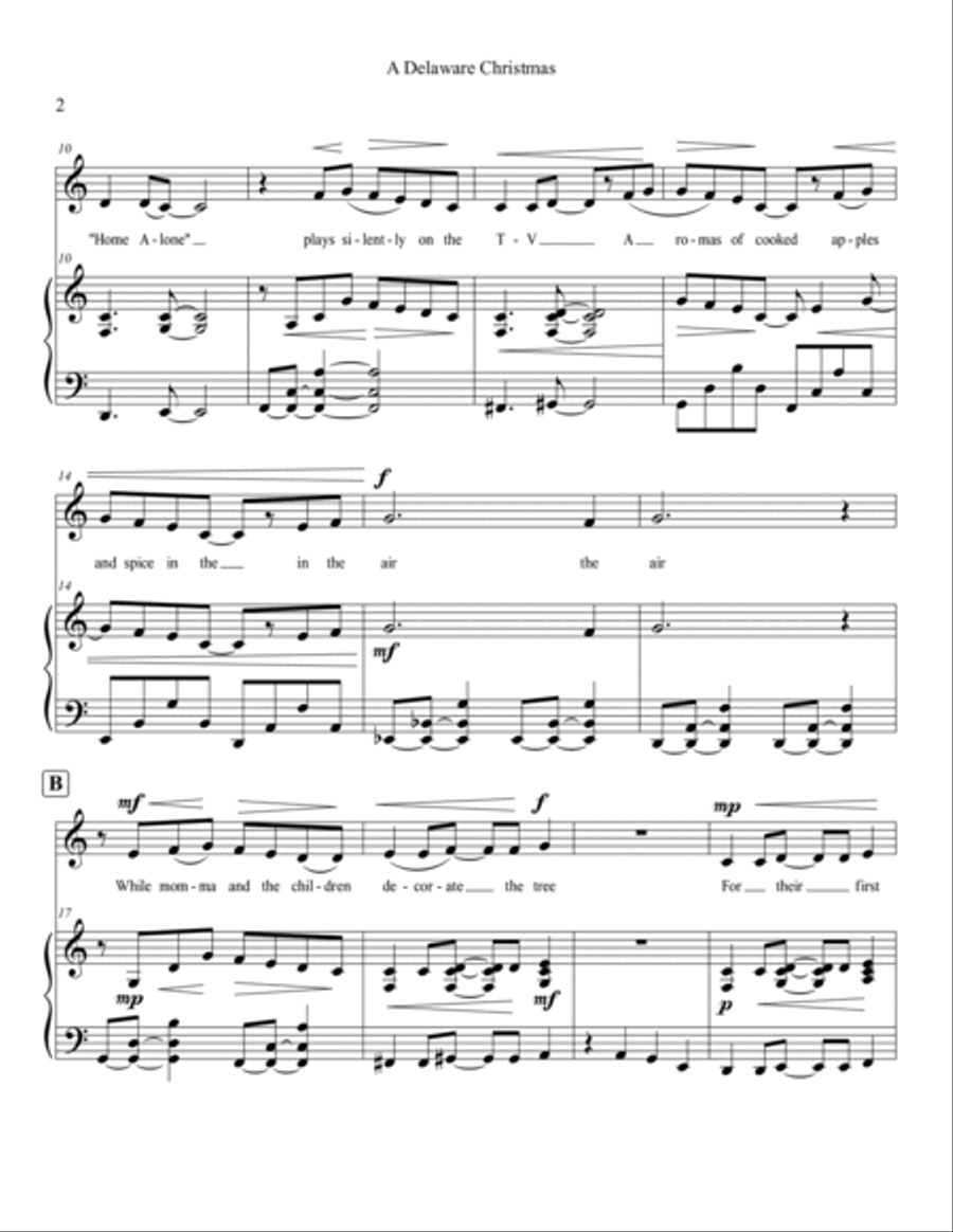 A Delaware Christmas for Alto and Piano A Delaware Christmas for Alto and Piano Small Ensemble scores gallery preview page 3