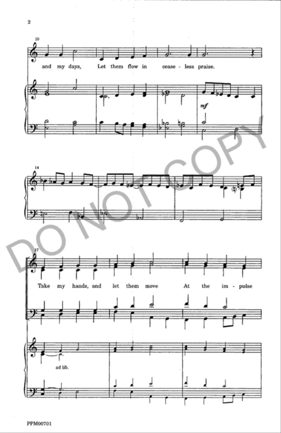 Ever, Only, All For Thee 4-Part scores gallery preview page 3