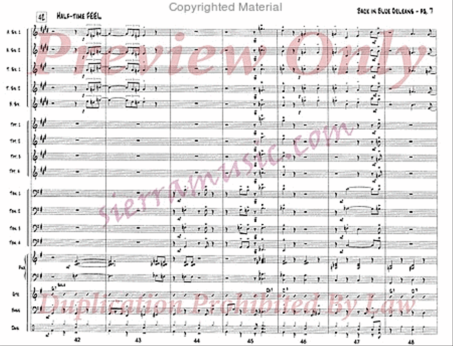 Back In Blue Orleans Back In Blue Orleans Big Band scores gallery preview page 8
