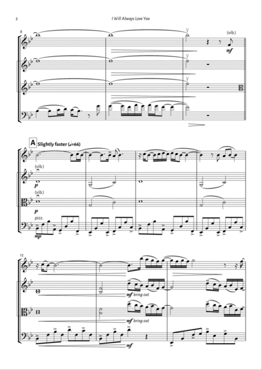I Will Always Love You String Trio scores gallery preview page 2