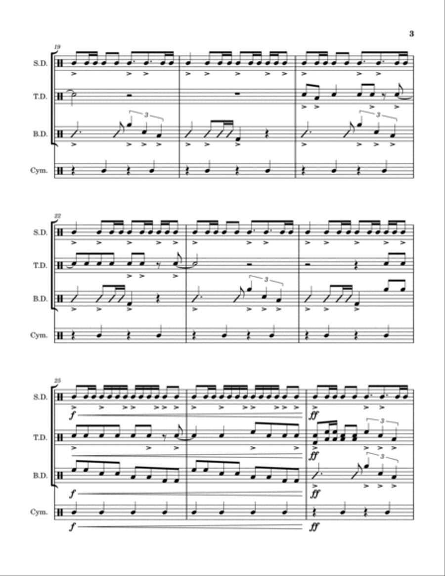 Seven Nation Army Marching Band scores gallery preview page 3
