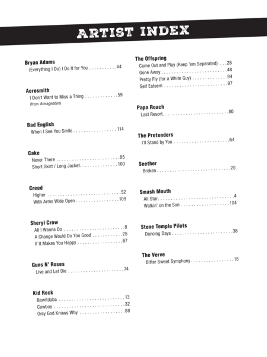 Nineties Guitar Collection Acoustic Guitar scores gallery preview page 3