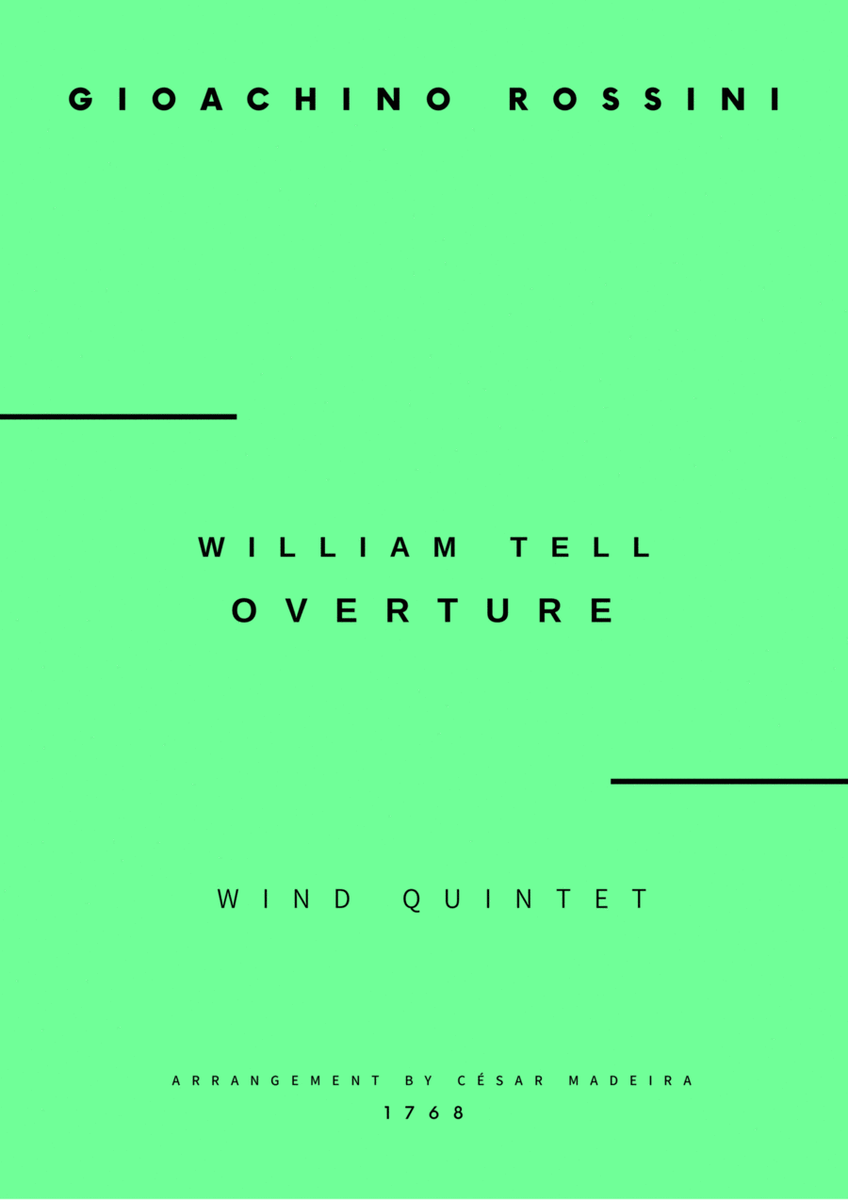 William Tell Overture - Wind Quintet (Full Score) - Score Only image number null