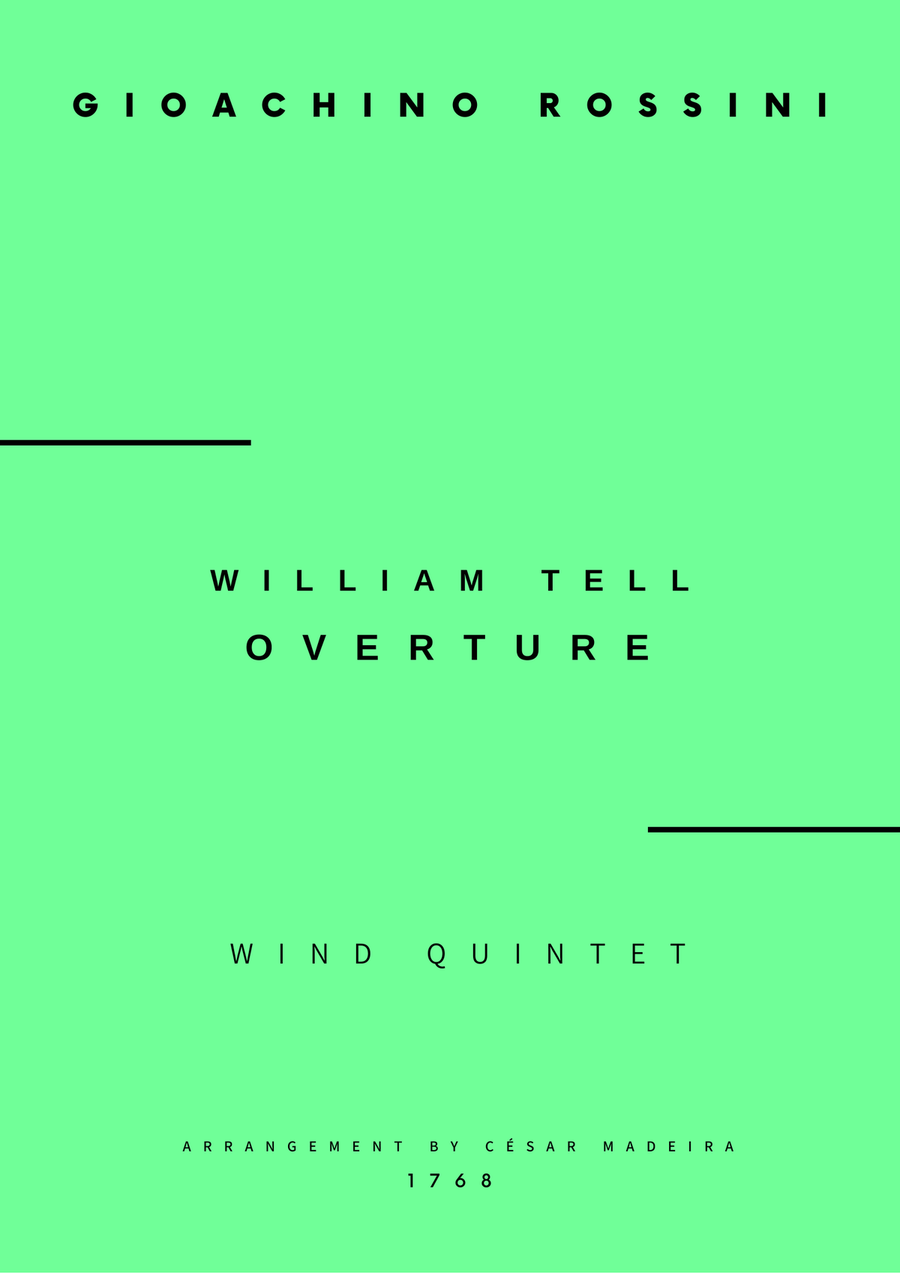 William Tell Overture - Wind Quintet (Full Score) - Score Only Woodwind Quintet scores gallery preview page 1