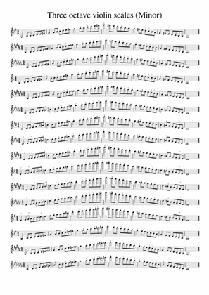 Three octave violin scales (Minor)
