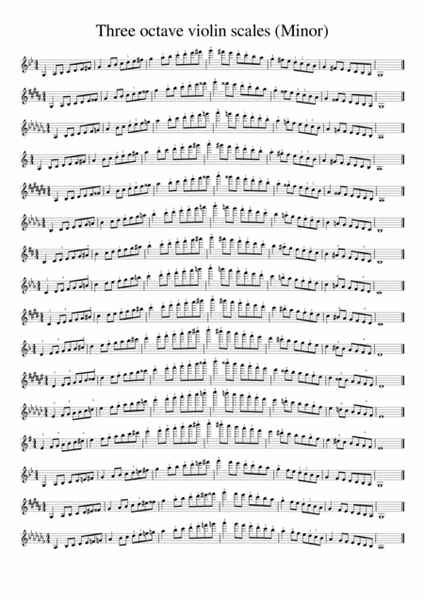 Three octave violin scales (Minor)