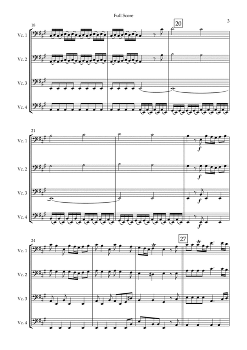 Spring (from Four Seasons of Antonio Vivaldi) for Cello Quartet image number null