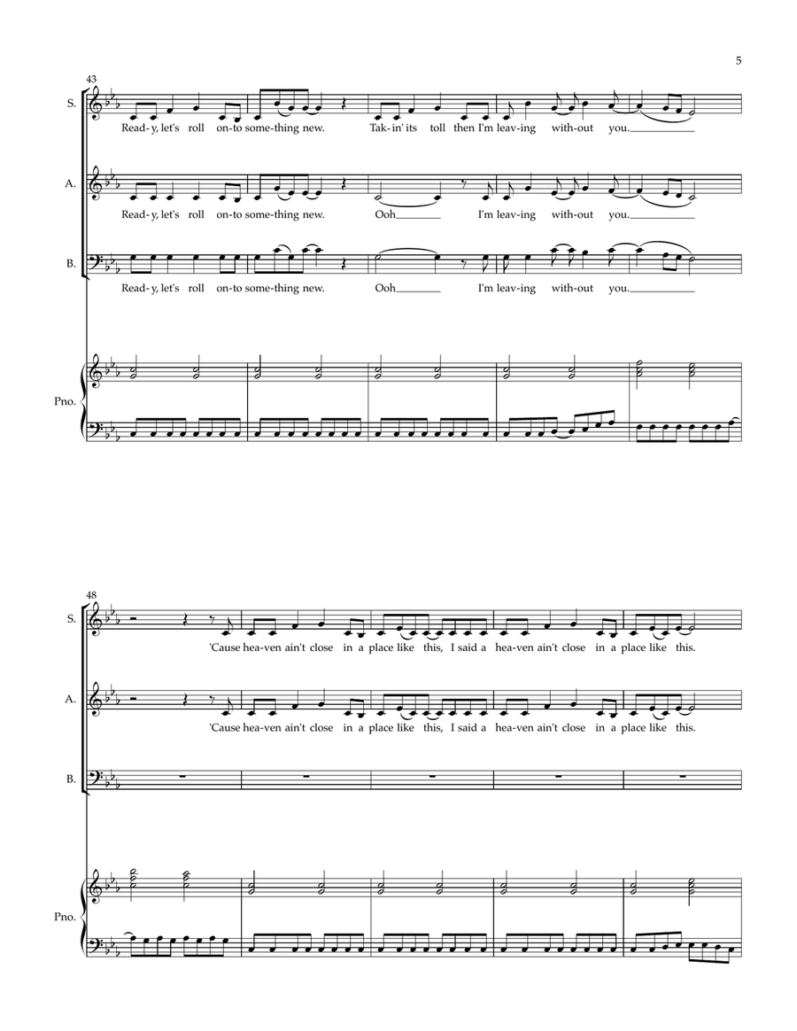 Somebody Told Me Somebody Told Me 3-Part scores gallery preview page 5