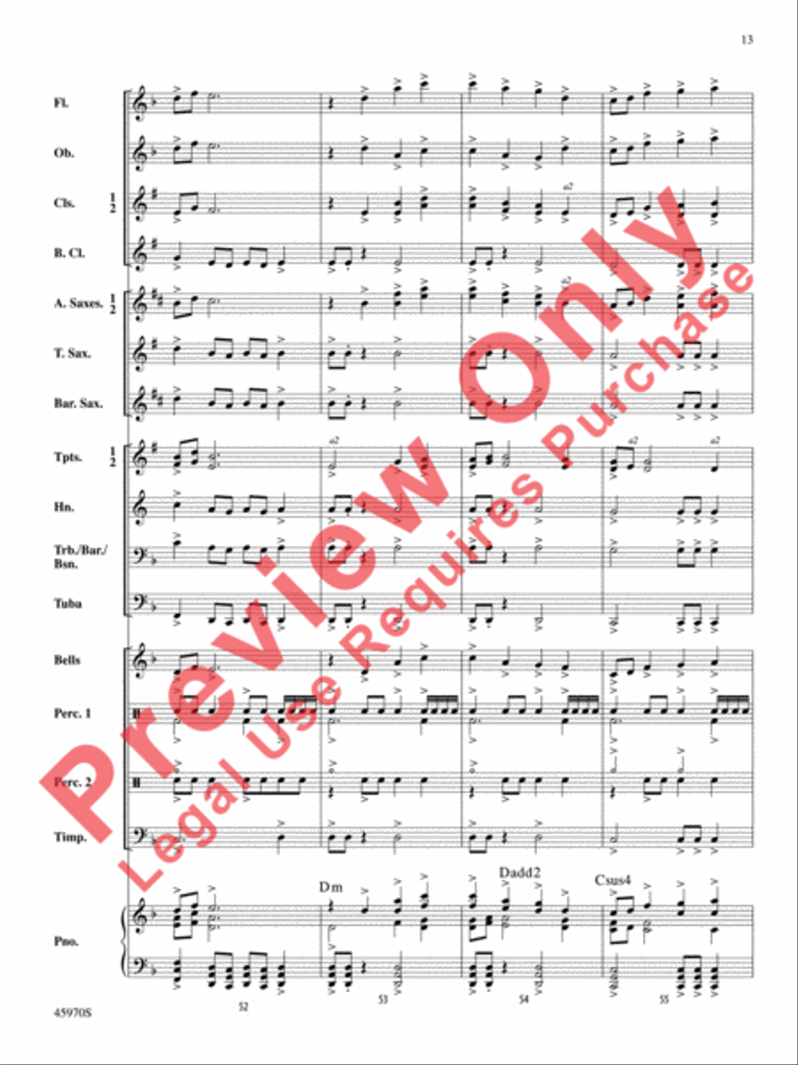 Shadow Warriors Concert Band scores gallery preview page 14