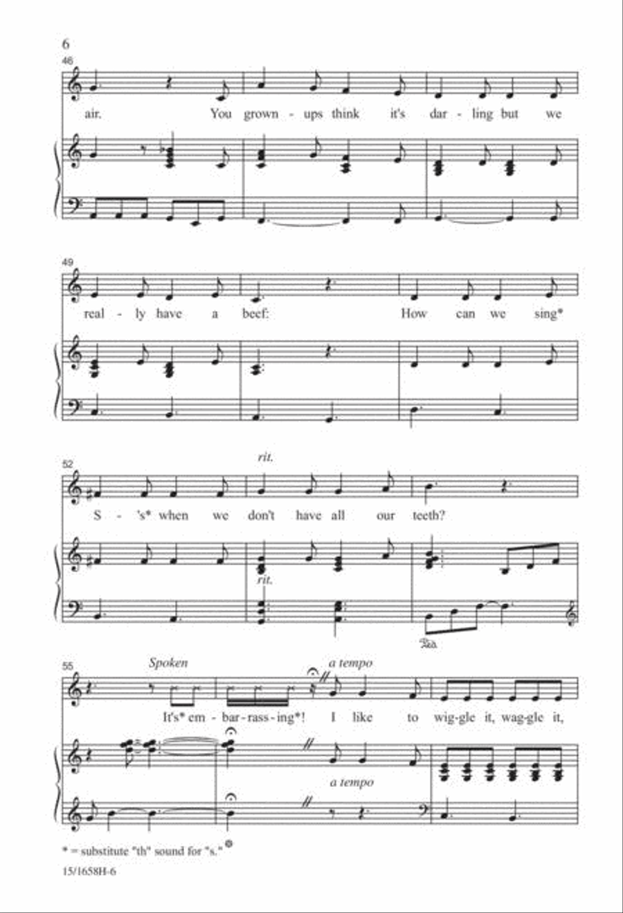 The Looth Tooth Tune Unison Choir scores gallery preview page 6