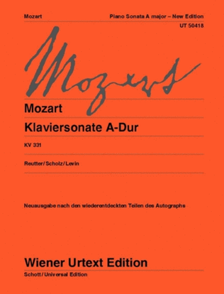 Book cover for Piano Sonata in A Major