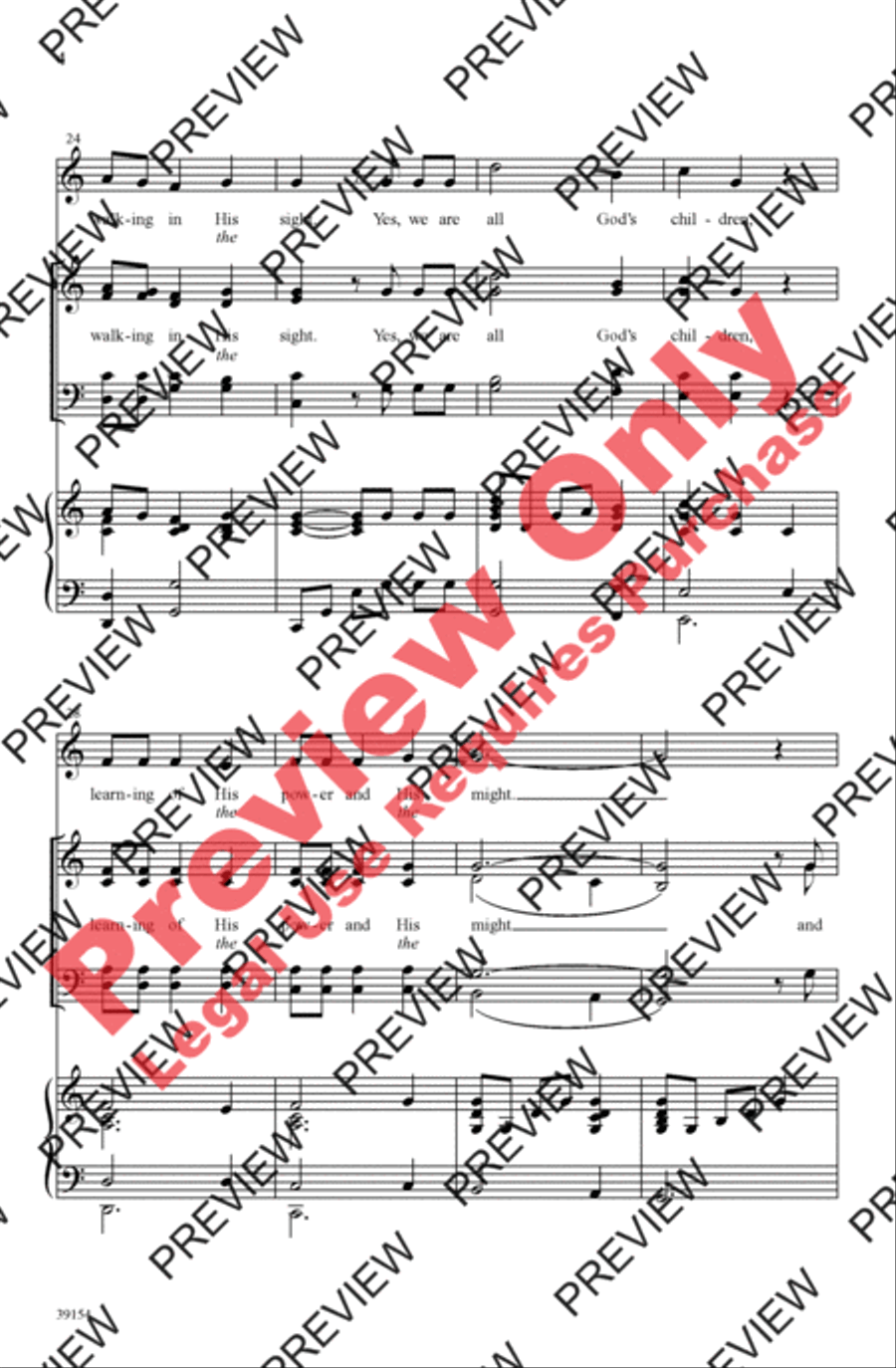 All God's Children All God's Children 4-Part scores gallery preview page 4