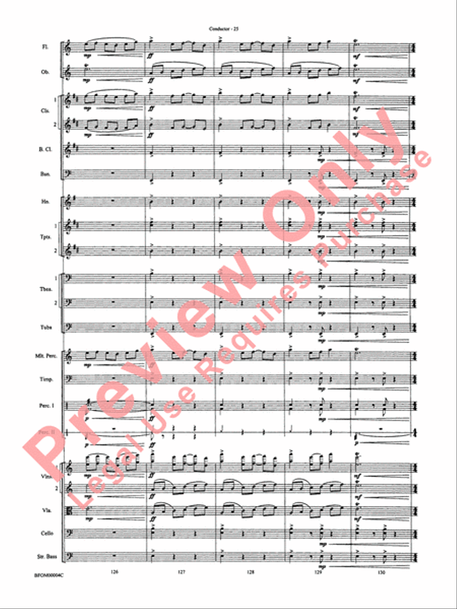 Rites of Tamburo Full Orchestra scores gallery preview page 28