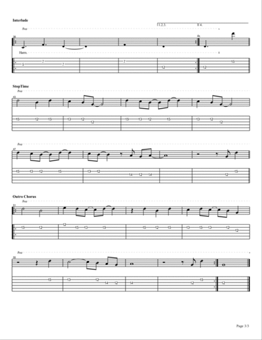 Leaving On A Jet Plane Leaving On A Jet Plane Guitar Tablature scores gallery preview page 3