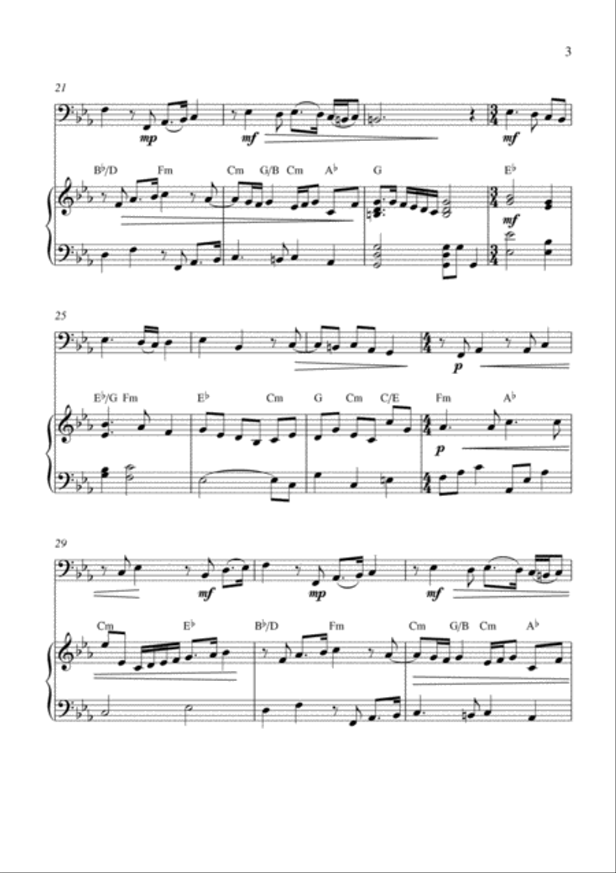 Flow My Tears Piano scores gallery preview page 3