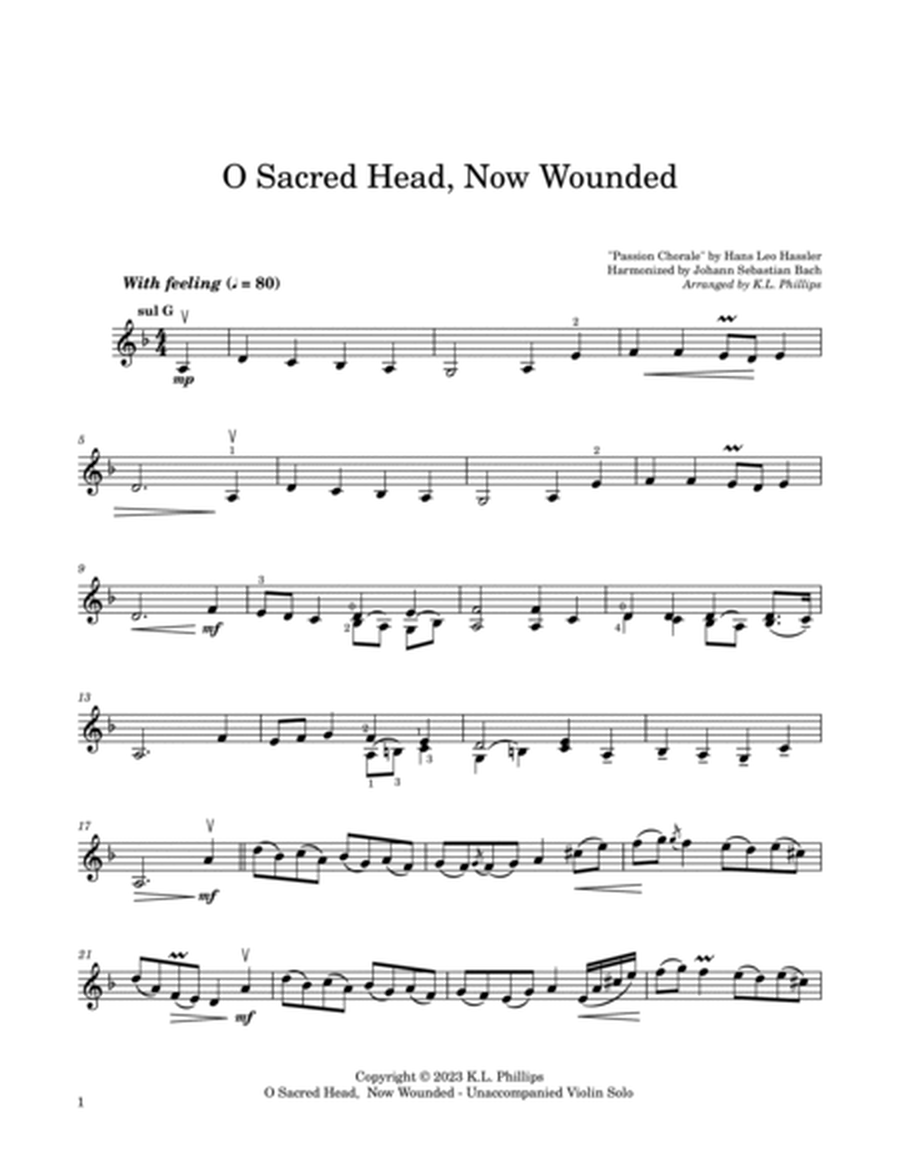 O Sacred Head, Now Wounded - Unaccompanied Violin Solo image number null