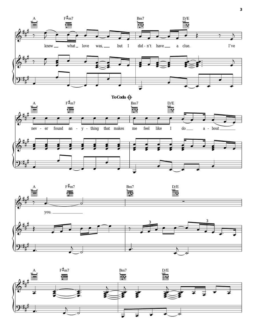 You Piano, Vocal, Guitar scores gallery preview page 3