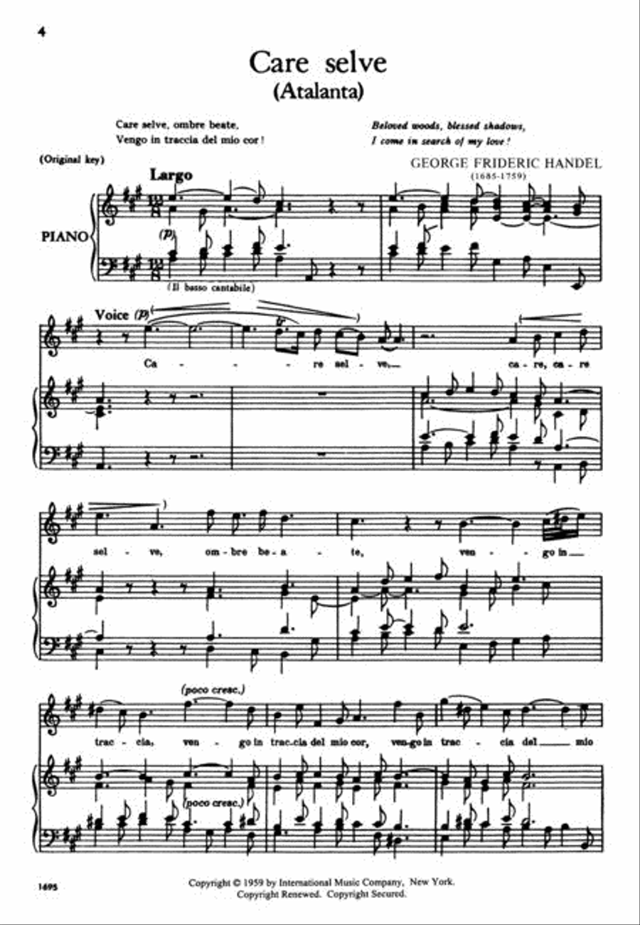 45 ARIAS from Operas and Oratorios for Voice and Piano (High Voice) High Voice scores gallery preview page 2