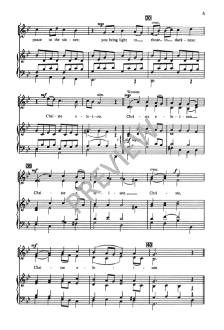 Kyrie eleison - SATB edition 4-Part scores gallery preview page 6