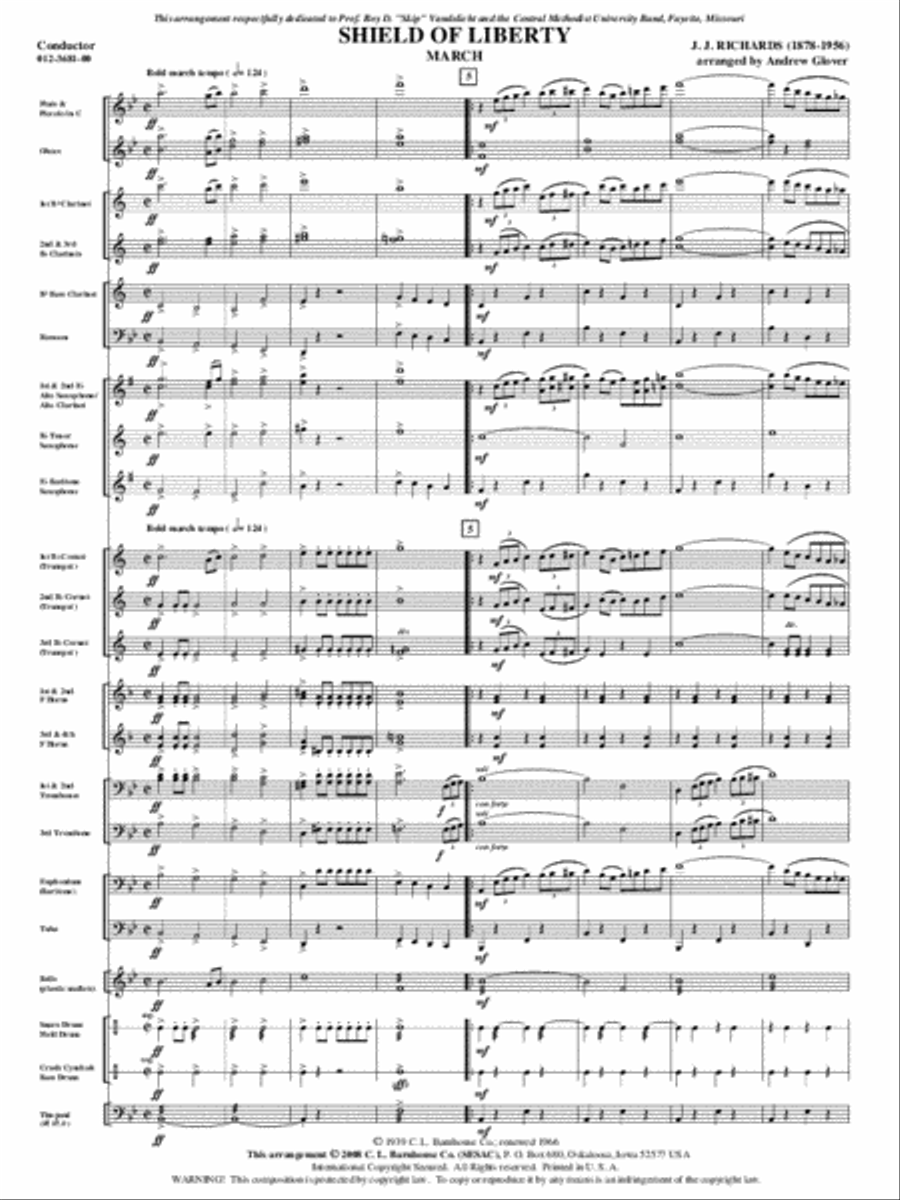 Shield of Liberty Concert Band scores gallery preview page 2