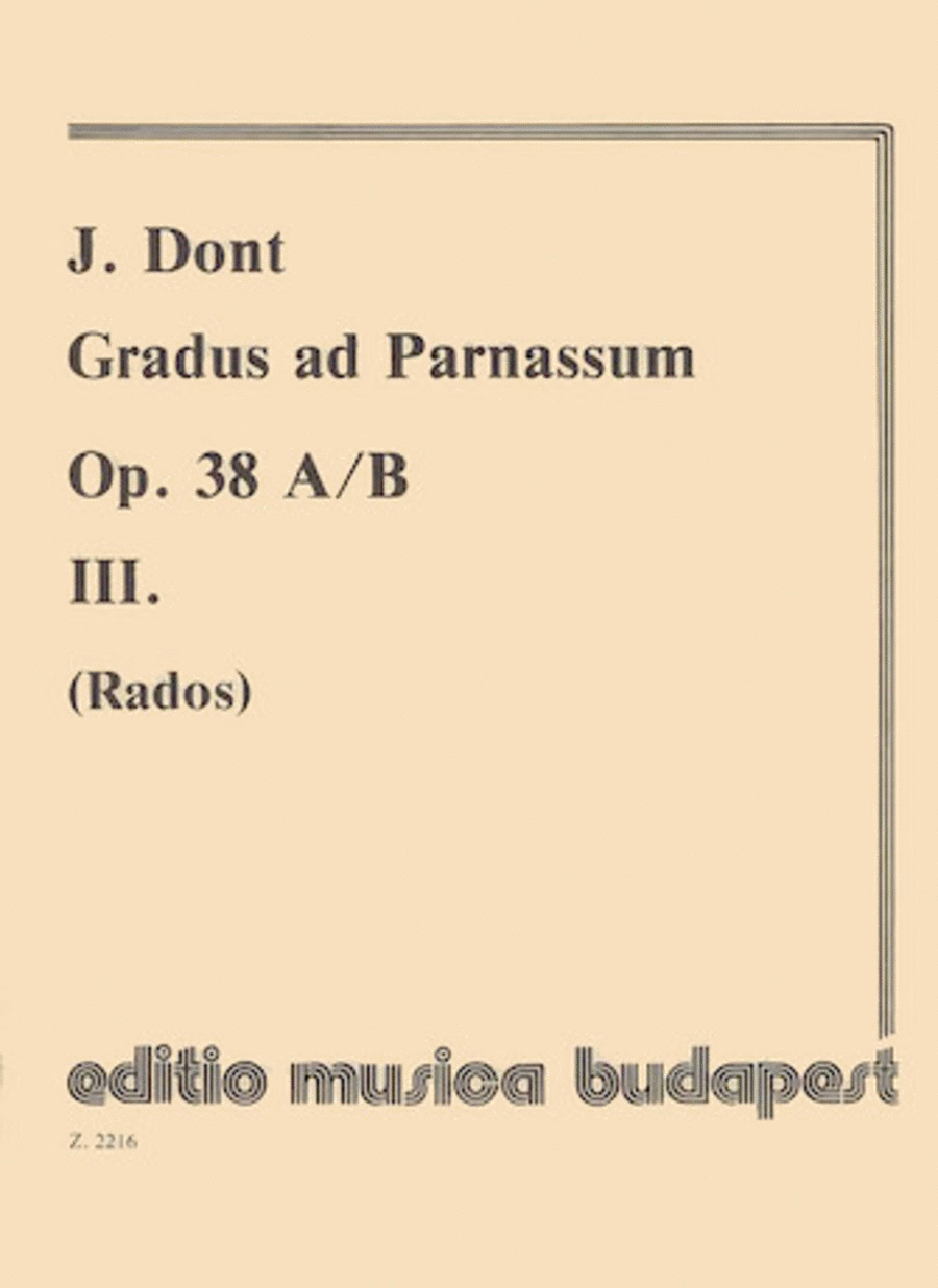 Gradus Ad Parnassum - 30 Intermediate Exercises for Violin, Op. 38