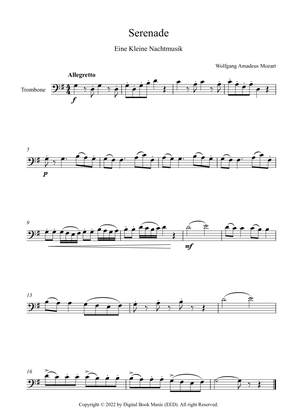 Book cover for Serenade (Eine Kleine Nachtmusik) - Wolfgang Amadeus Mozart (Trombone)