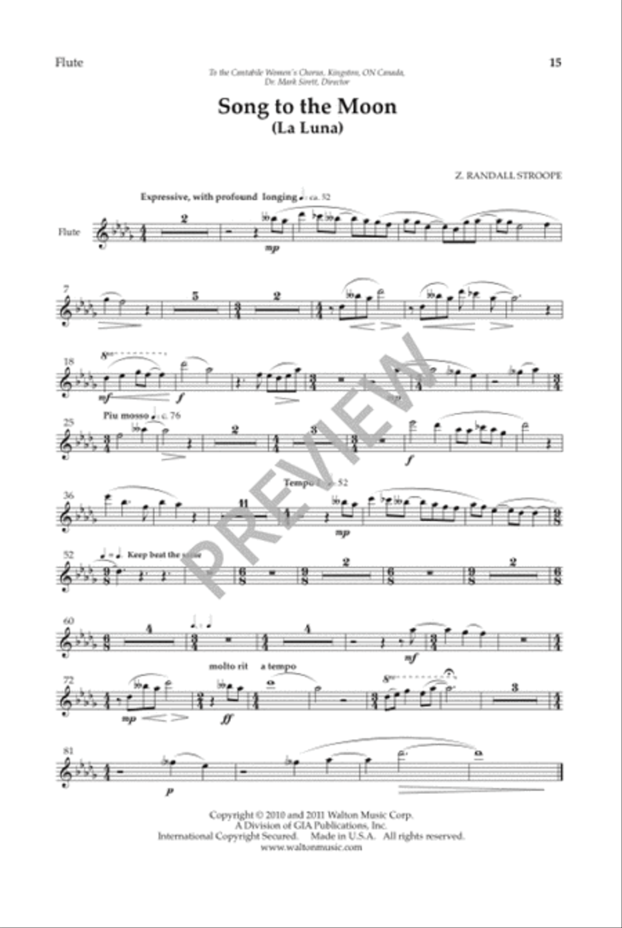 Song to the Moon (SSAA) Song to the Moon (SSAA) SSAA scores gallery preview page 16