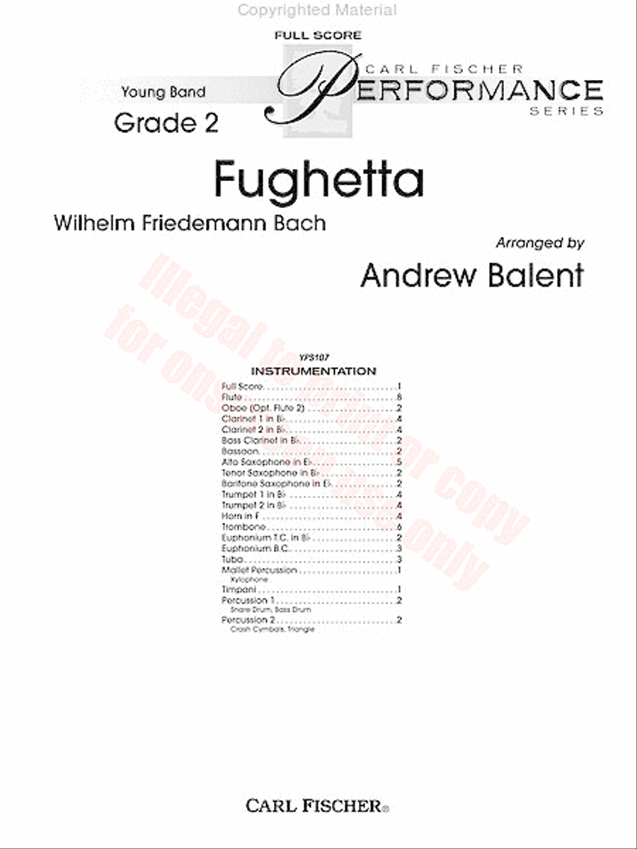 Fughetta Concert Band scores gallery preview page 2
