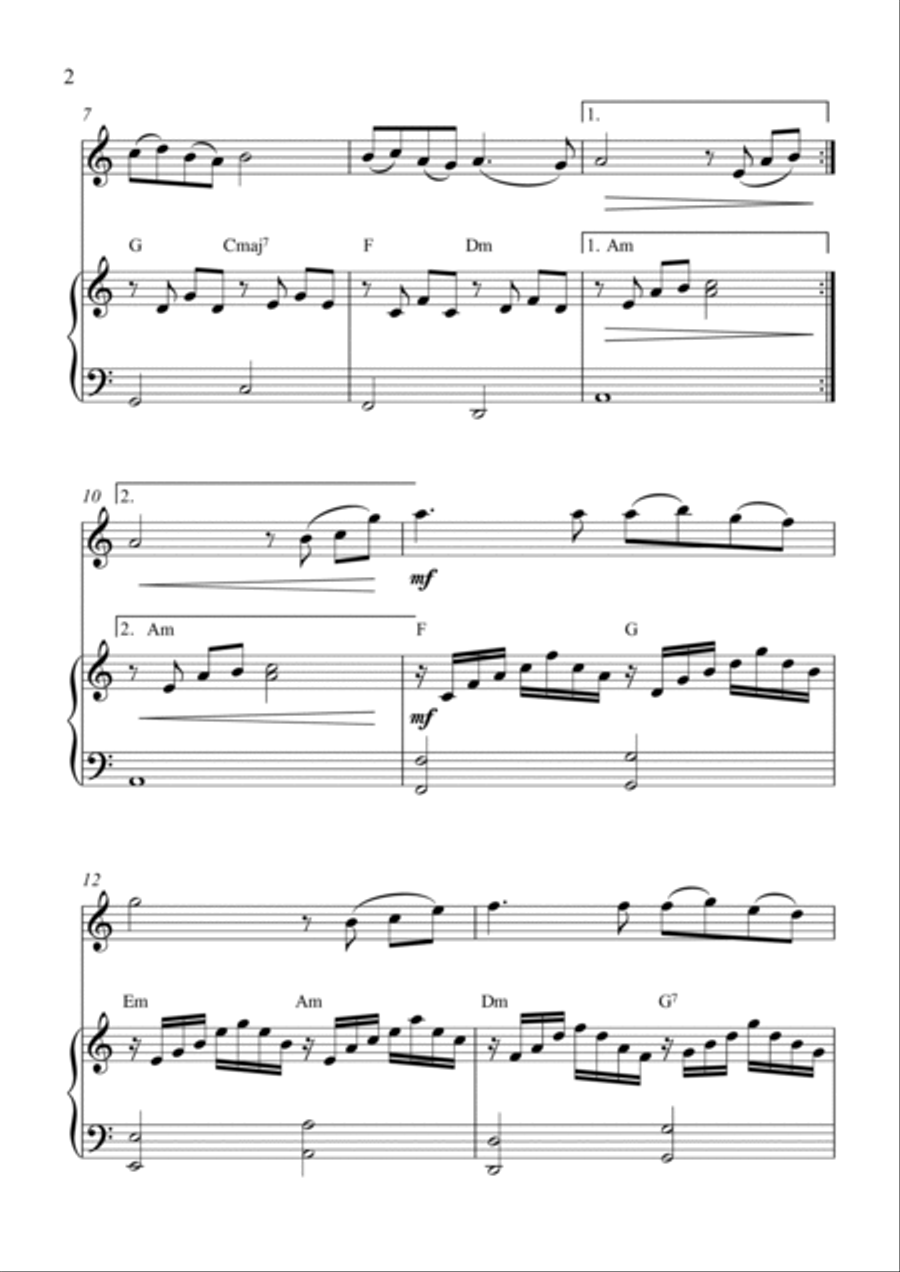Song From A Secret Garden (Korean Version) Violin Solo scores gallery preview page 2