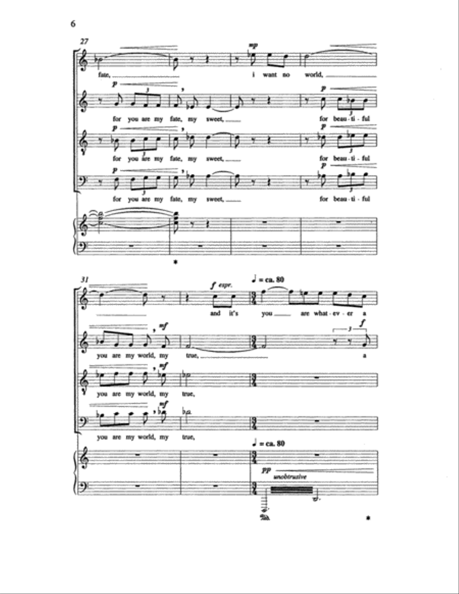 Two Songs: 2. i carry your heart 4-Part scores gallery preview page 5