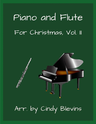 Book cover for Piano and Flute For Christmas, Vol. II, 14 arrangements