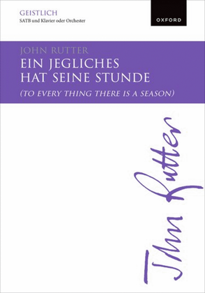 Book cover for Ein jegliches hat seine Stunde (To every thing there is a season)