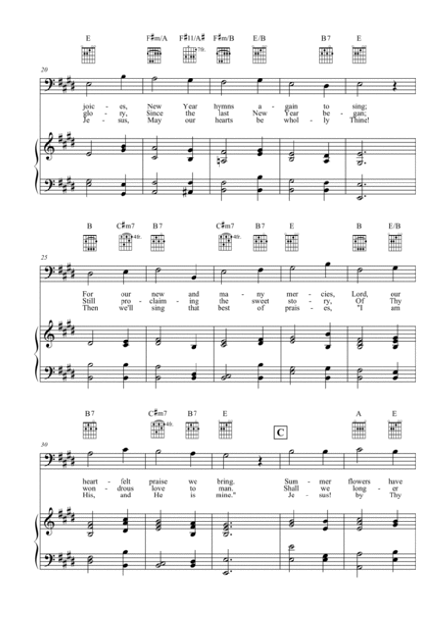 New Year's Hymn Tenor Voice scores gallery preview page 2