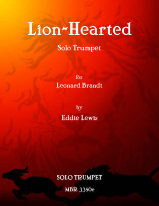 Book cover for Lion-Hearded for Solo Trumpet by Eddie Lewis