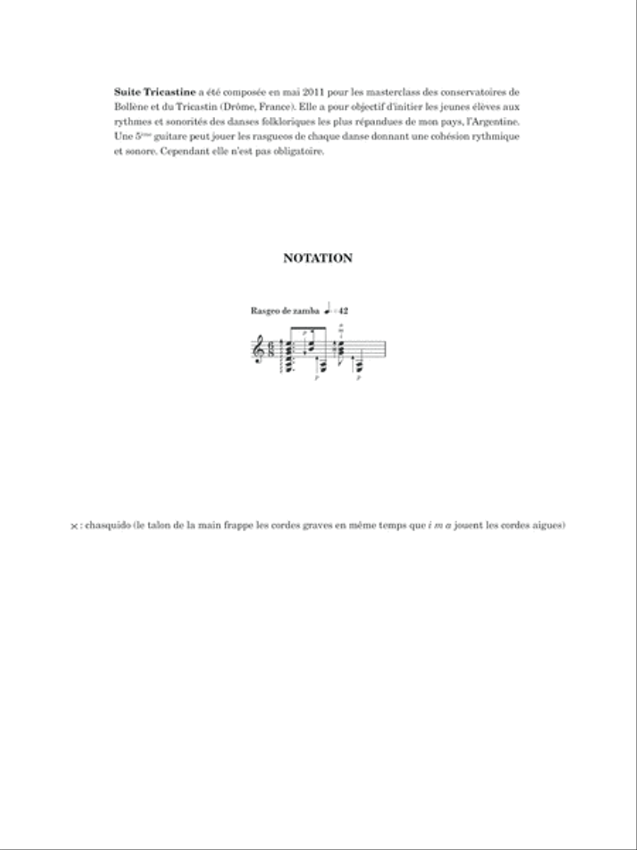 Suite Tricastine - Zamba Guitar Ensemble scores gallery preview page 3