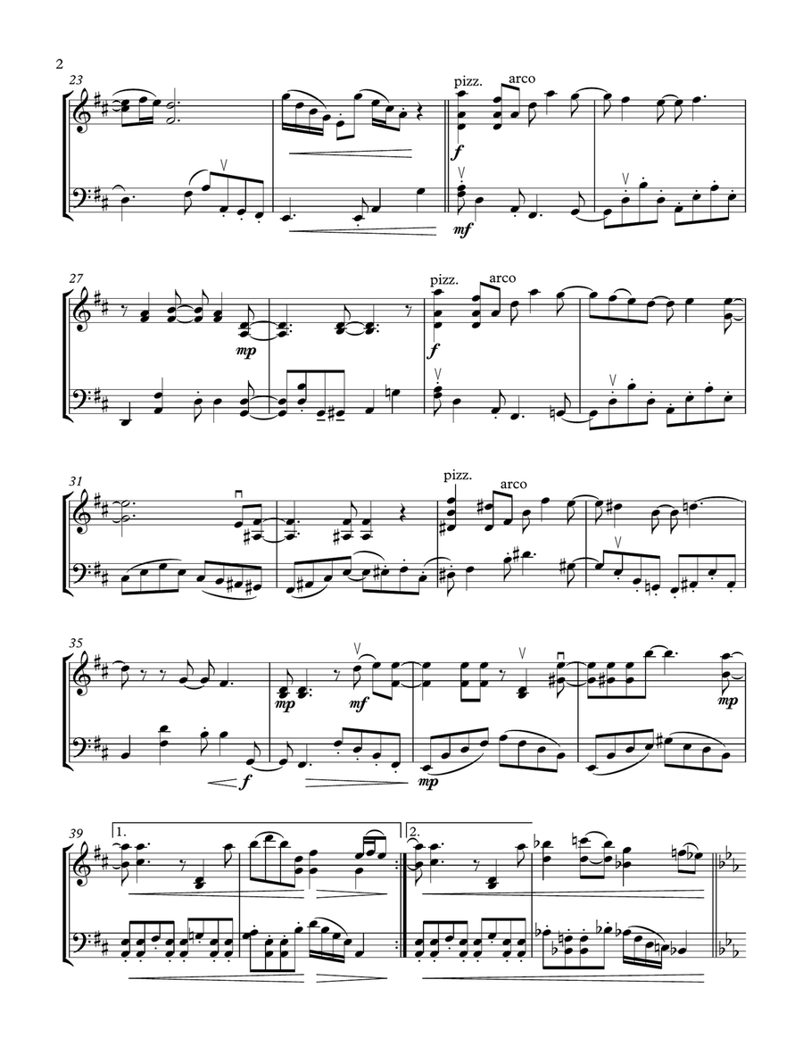 You Are The Sunshine Of My Life String Duet scores gallery preview page 2