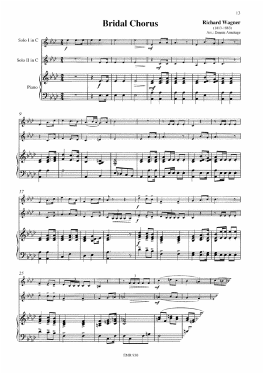 Wedding Music Euphonium Duet scores gallery preview page 7