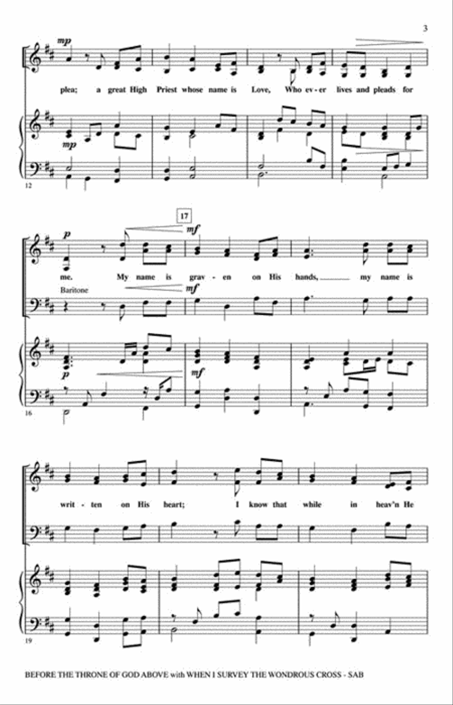 Before the Throne of God Above 3-Part scores gallery preview page 3