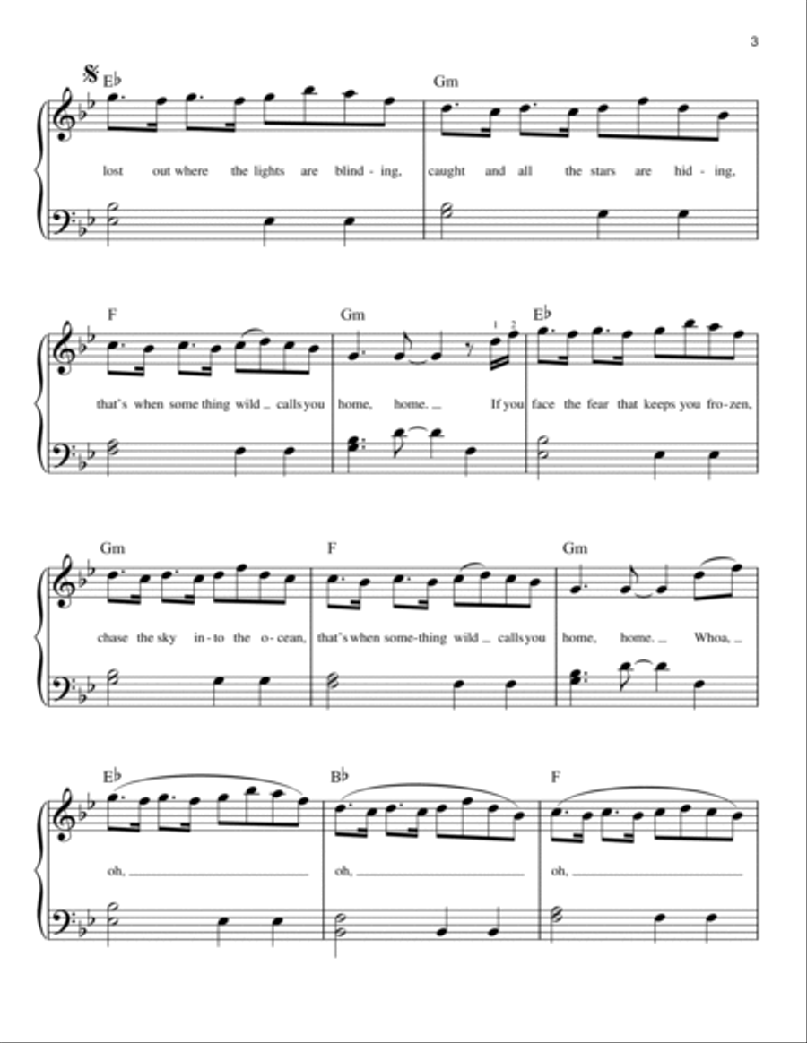Something Wild Something Wild Easy Piano scores gallery preview page 3