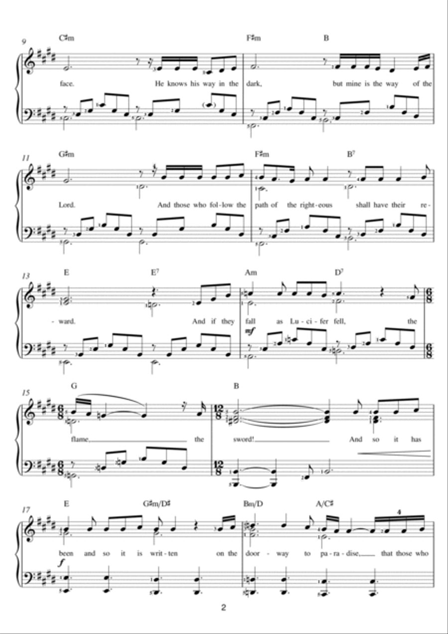 Stars (from Les Miserables) (abridged) Easy Piano scores gallery preview page 2