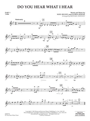 Book cover for Do You Hear What I Hear (arr. Michael Sweeney) - Pt.1 - Violin