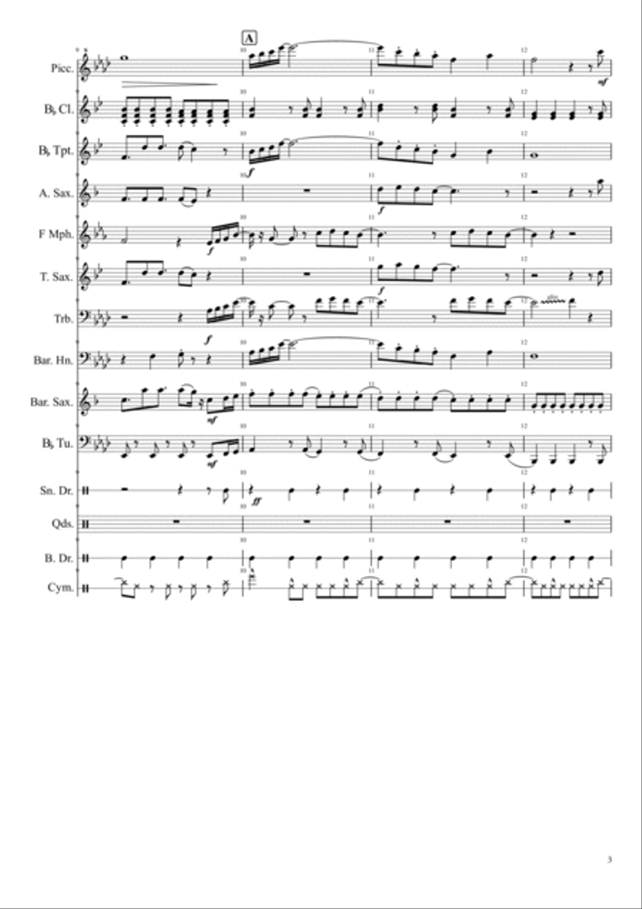 20 Dollar Nose Bleed Marching Band scores gallery preview page 3