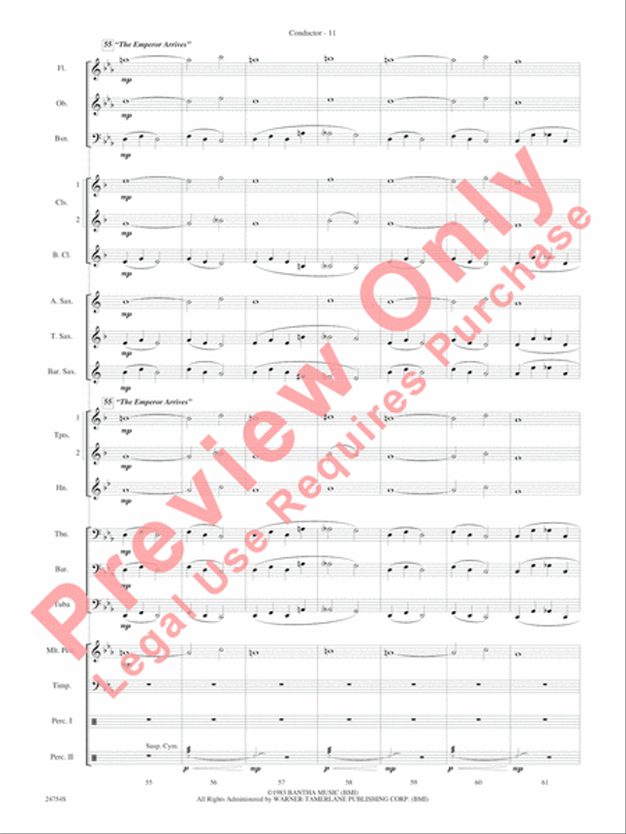 Selections from The Star Wars Saga Concert Band scores gallery preview page 14