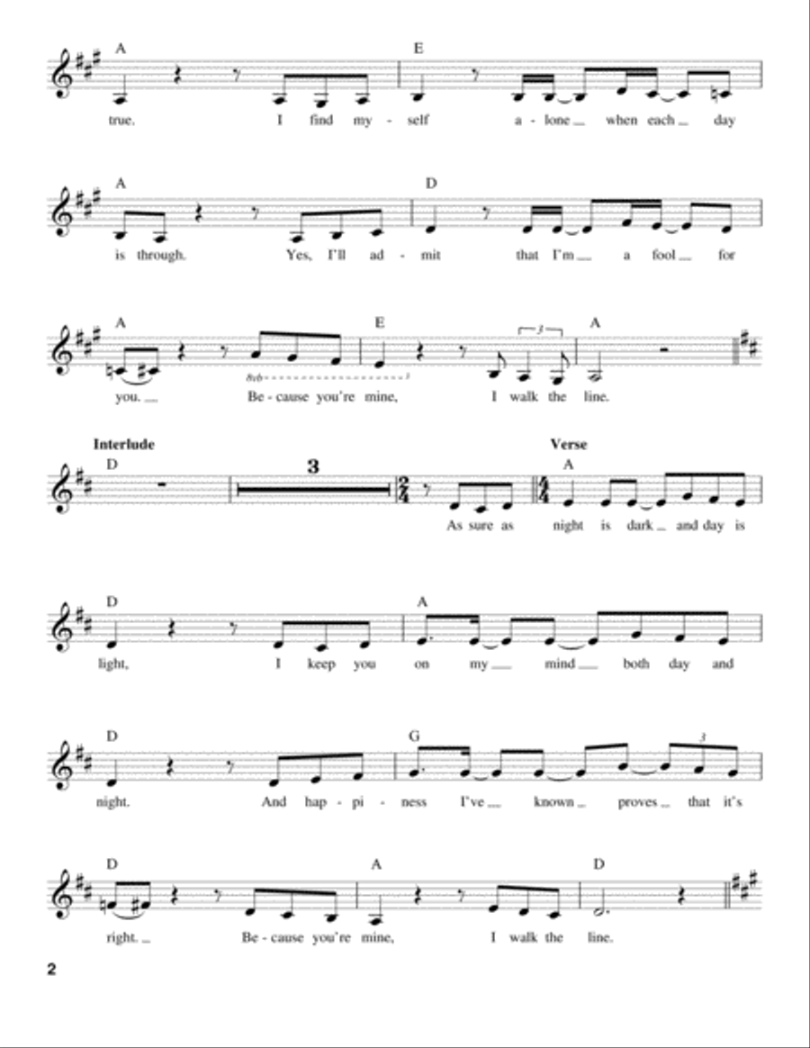 I Walk The Line I Walk The Line Voice scores gallery preview page 2