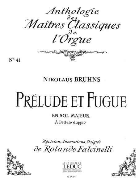 Prelude Et Fugue In G Major (maitres Classiques No.41) (organ)